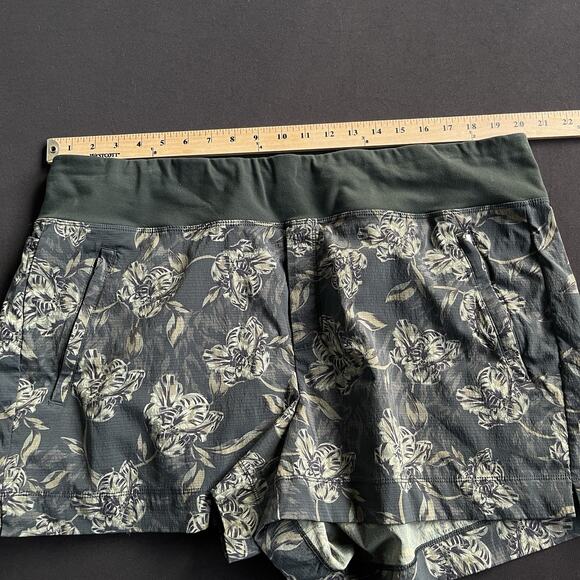 Athleta Trekkie North Printed Women Short Plus Size 20 Green Floral Nylon Active - Picture 7 of 10